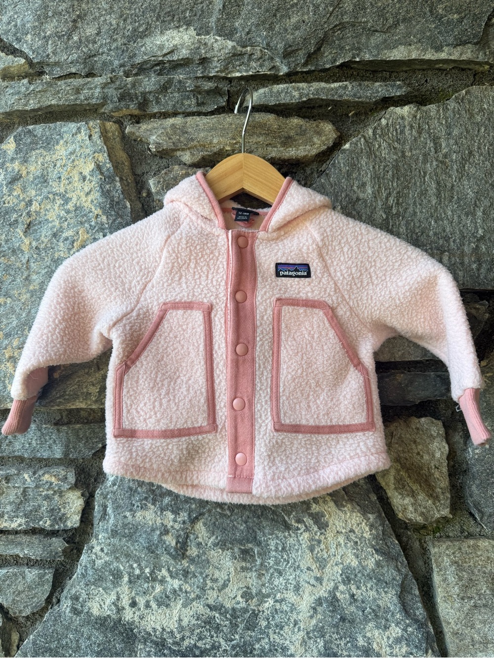 Patagonia Kids' Pink Fleece Hoodie Jacket